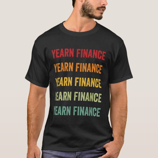 Yearn Finance Crypto Rainbow 文字デザイン Tシャツ (正面)