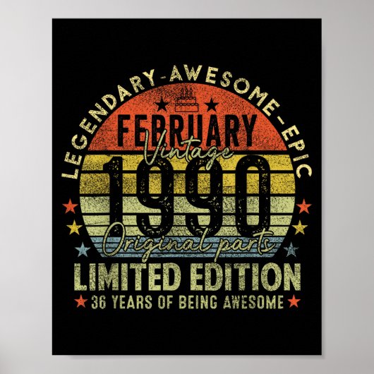 Years 36th Birthday Legends February 1996 ポスター (正面)