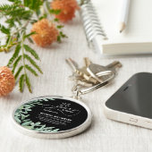 Years of Service Retirement Greenery Keepsake キーホルダー (側面)