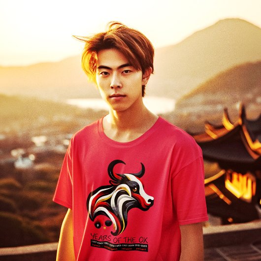 Years of The Ox - 中国の〔占星術の〕十二宮図記号 Tシャツ