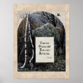 Yeats "盗まれた子"アートビクトリアン詩18x24 ポスター (正面)