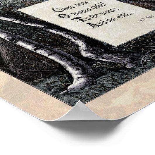 Yeats "盗まれた子"アートビクトリアン詩8 x 10 ポスター (角)