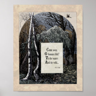Yeats "盗まれた子"アートビクトリアン詩8 x 10 ポスター