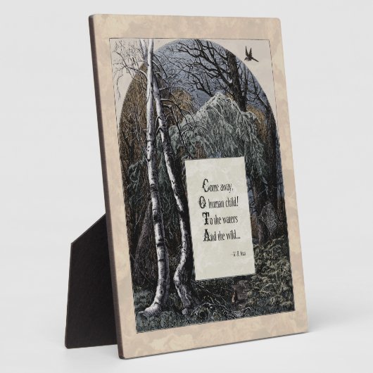 Yeats "盗まれた子" 8x10アートビクトリアンプラーク フォトプラーク (側面)