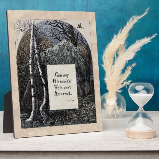 Yeats "盗まれた子" 8x10アートビクトリアンプラーク フォトプラーク (側面)