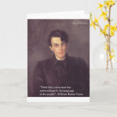 Yeats "Wise"考え Wisdom引用文ギフト&カード カード (黄色い花)