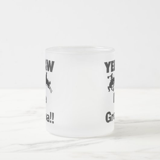 Yeeのサンザシ私は祖父のTシャツおよびギフトです フロストグラスマグカップ (中央)