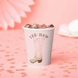 YEE-HAWピンク女性のカーボーイブーツ 紙コップ