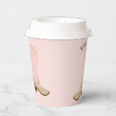 YEE-HAWピンク女性のカーボーイブーツ 紙コップ (右)