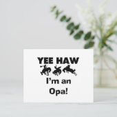 Yee Haw私はOpa Tシャツとギフトだ ポストカード (スタンド正面)