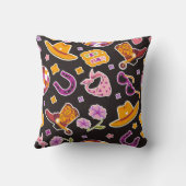 Yee Haw Cowboy Boots Hat Deco クッション (裏面)