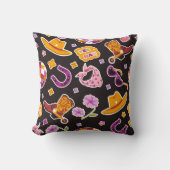 Yee Haw Cowboy Boots Hat Deco クッション (正面)