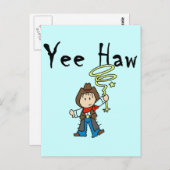 Yee Haw Cowboy Tシャツと贈り物 ポストカード (正面/裏面)