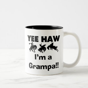 Yee Haw I'm a Grampa T-shirts and Gives ツートーンマグカップ