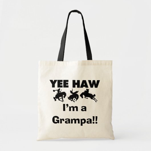 Yee Haw I'm a Grampa T-shirts and Gives トートバッグ (正面)