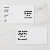 Yee Haw I'm a Grampa T-shirts and Gives 名刺 (正面/裏面)