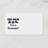 Yee Haw I'm a Grampa T-shirts and Gives 名刺 (裏面)
