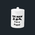 Yee Haw I'm a Papa T-shirts and GIfts<br><div class="desc">Yee Haw私はパパTシャツ、マグカップ、カード、ステッカー、アナウンスメントボタン、パパキープサーク、その他のパパパアパレルと贈り物バッカルーウホースと黒または白文字デザイン。これらのパパパアパレルとギフトアイテムは初めて祖父母や新着のベテランのパパに最適！</div>