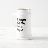 Yee Haw I'm a Papa T-shirts and GIfts ビールジョッキ (正面左)