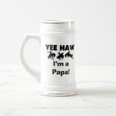 Yee Haw I'm a Papa T-shirts and GIfts ビールジョッキ (左)