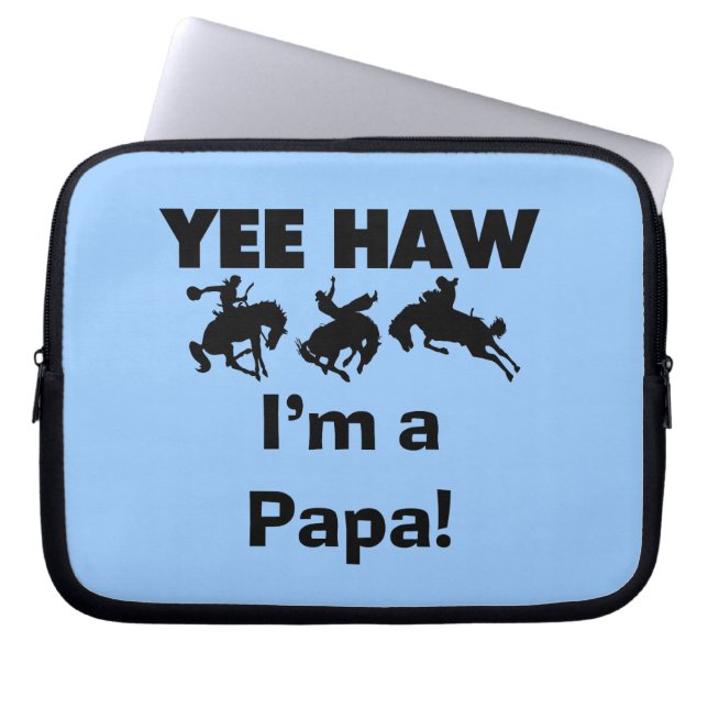 Yee Haw I'm a Papa T-shirts and GIfts ラップトップスリーブ (正面)