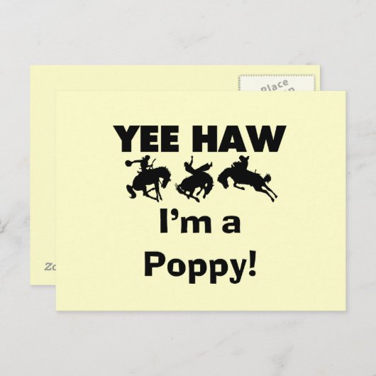 Yee Haw I'm a Poppy T-shirts and Gives ポストカード (正面/裏面)