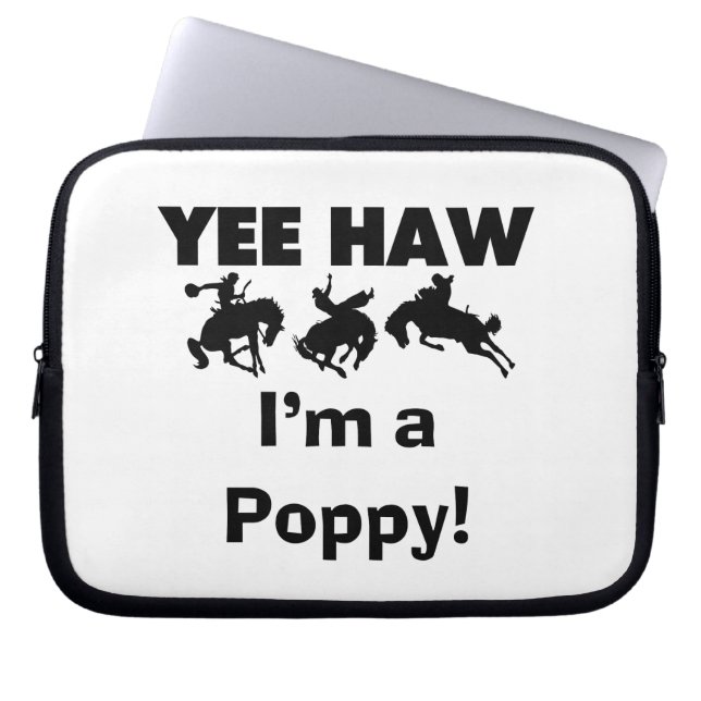 Yee Haw I'm a Poppy T-shirts and Gives ラップトップスリーブ (正面)