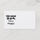 Yee Haw I'm a Poppy T-shirts and Gives 名刺 (裏面)