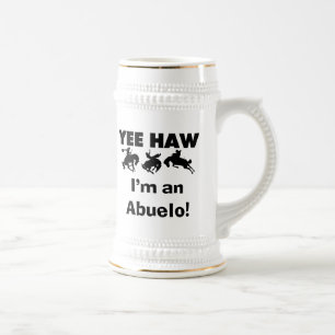 Yee Haw I'm an Abuelo T-shirts and Gift ビールジョッキ