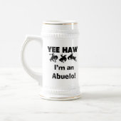 Yee Haw I'm an Abuelo T-shirts and Gift ビールジョッキ (左)
