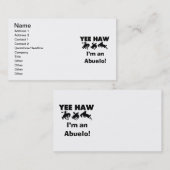 Yee Haw I'm an Abuelo T-shirts and Gift 名刺 (正面/裏面)