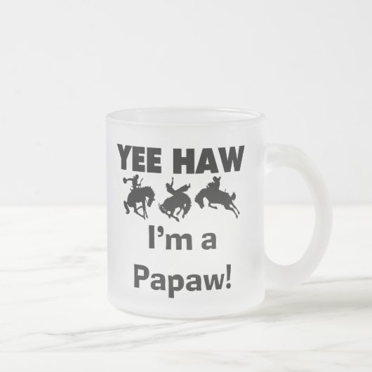 Yee Haw Tシャツとギフト フロストグラスマグカップ (右)