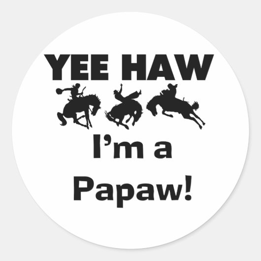 Yee Haw Tシャツとギフト ラウンドシール (正面)