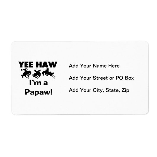 Yee Haw Tシャツとギフト ラベル (正面)
