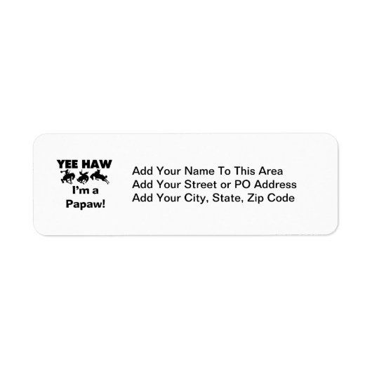 Yee Haw Tシャツとギフト ラベル (正面)