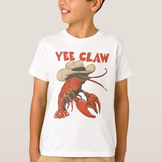 Yeeclaw Western Cowboy Crawfish Boil Summer Tシャツ (正面)