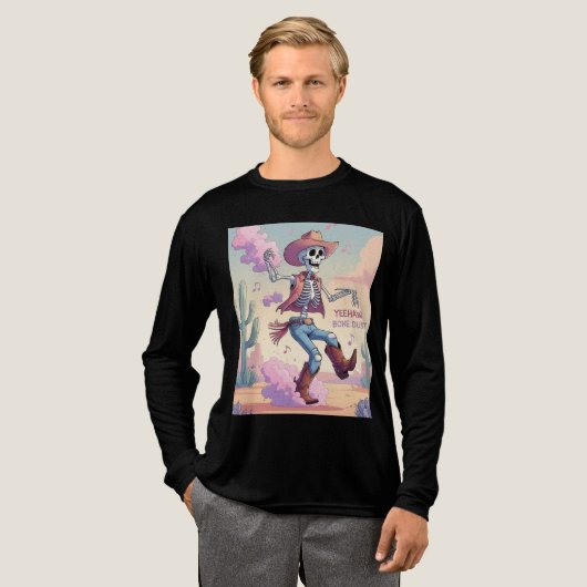 Yeehaw Bone Dust – Kickin’ Up Fun in the Desert! トライブレンドＴシャツ (正面全体)