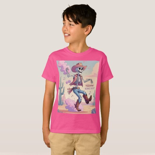 Yeehaw Bone Dust – Kickin’ Up Fun in the Desert! Tシャツ (正面フル)