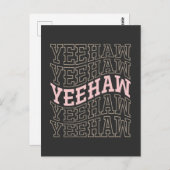 Yeehaw Cowboy Cowgirl Rodeo Western Country ポストカード (正面/裏面)