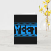 Yeet Funny Slang Quote Humor Meme  カード (黄色い花)