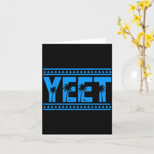 Yeet Funny Slang Quote Humor Meme  カード (黄色い花)