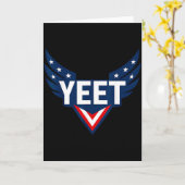 Yeet Tribal Art Funny Saying Meme Slang Men Boys K カード (黄色い花)