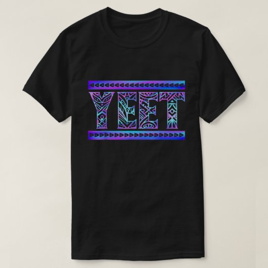 Yeet Tribal Gradient Art Funny Meme Tee Tシャツ (デザイン正面)