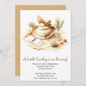 Yehaw Jubilations：ワイルドウエストカウボーイベビーシャワー 招待状 (正面/裏面)