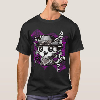 Yehaw Meow:マンガカウボーイキャットデリバンザ Tシャツ
