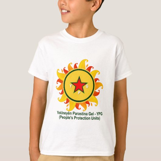 Yekîneyên Parastinaのゲル- YPG Tシャツ (正面)