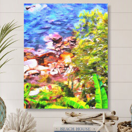 Yelapa Scenic Path Coastal Tropical 0819 アート キャンバスプリント
