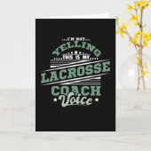 Yelling Lacrosse Coach カード (黄色い花)