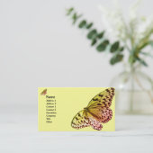 Yelllowのピンクの蝶 名刺 (スタンド正面)