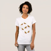 Yelllowのピンクの蝶Tシャツ Tシャツ (正面フル)
